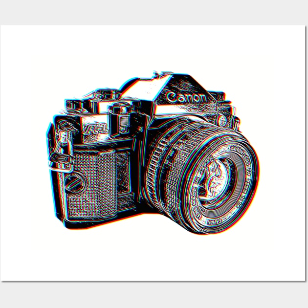 Classic Canon A1 Vintage Camera Artwork Wall Art by DankFutura